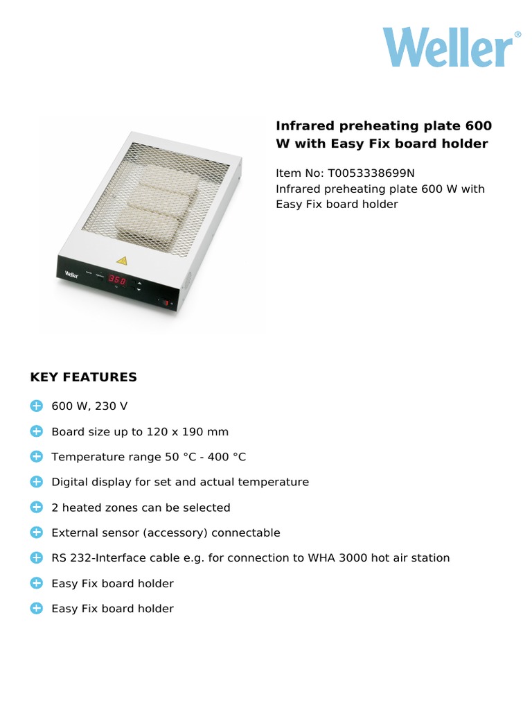Infrared Preheating Plate 600W Specs | PDF | Home & Garden | Technology ...