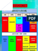 Horarios 24 Al 28 de Abril