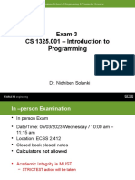 CS1325 Exam3 Details Syllabus