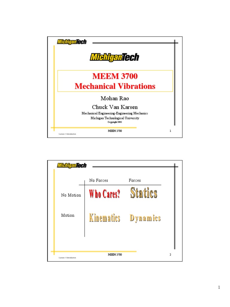 Mechanical Vibration Rao | PDF | Resonance | Suspension (Vehicle)