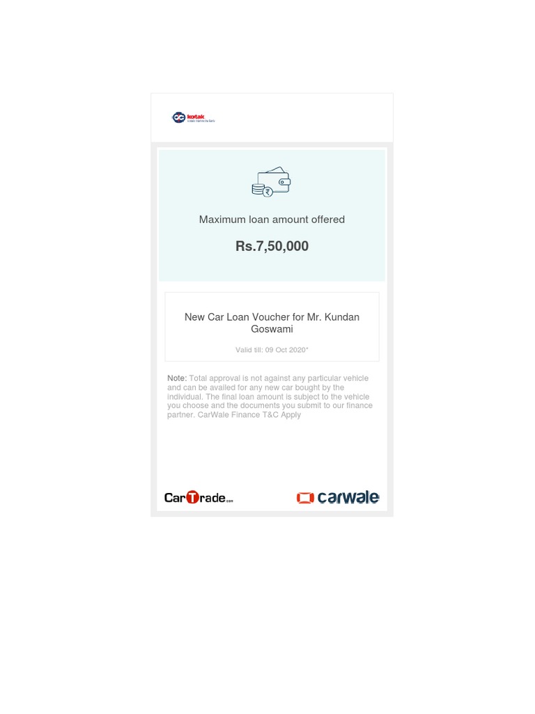 Kotak Mahindra Bank Voucher PDF