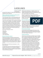 Dementia Lenguage Guidelines (Inglés) (Artículo) Autor Dementia Australia