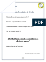 Instituto Tecnológico de Orizaba: ANTOLOGIA Tema 5 "Transistores de Efecto de Campo"