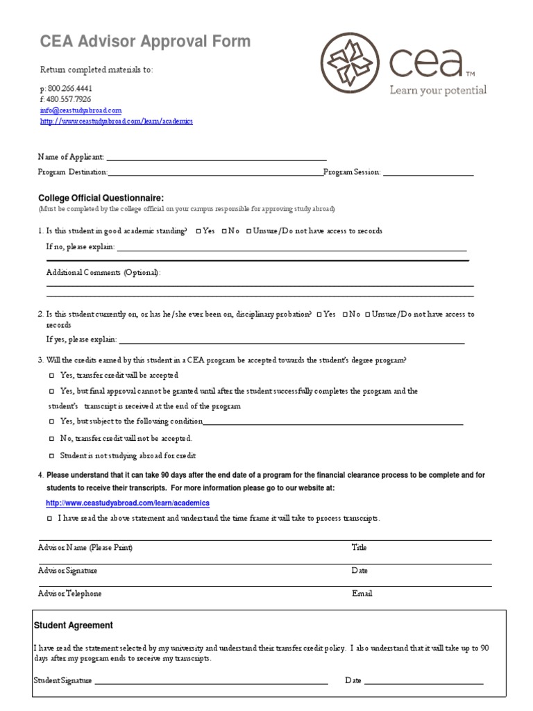 Advisor Approval Form | Download Free PDF | Academia