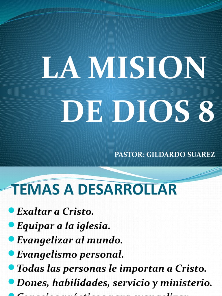 La Mision De Dios 8 Pdf Cristo Título Creencia Religiosa Y Doctrina