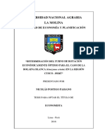 Universidad Nacional Agraria La Molina: Facultad de Economía Y Planificación