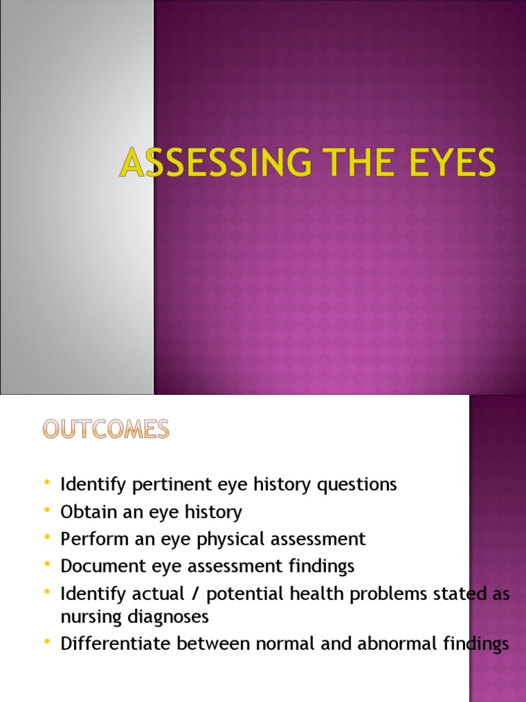 Eye Assessment 5 PDF Human Eye Visual Acuity