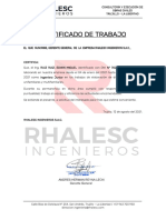 Certificado de Trabajos Ruiz Ruiz