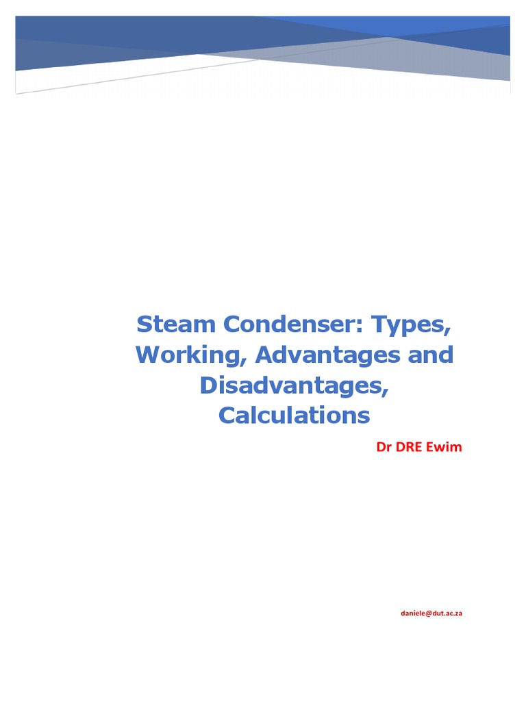 Steam Condenser Lecture Slide PDF Heat Exchanger Steam