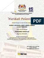 SIJIL Watikah Pelantikan