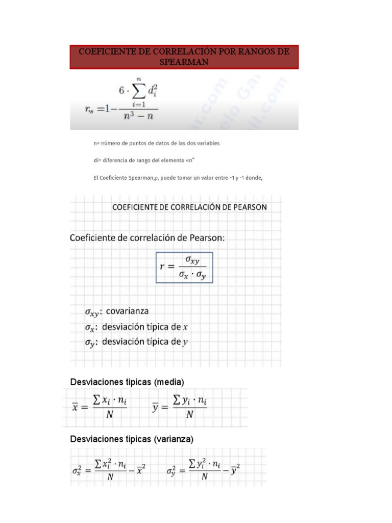 Coeficiente de Correlación de Spearman | PDF | Teoría de la medida ...