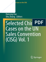 Selected Chinese Cases On The UN Sales Convention (CISG) Vol. 1