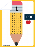 Llavero apoyo tablas de multiplicar recopilado por Materiales Educativos para Maestras