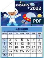 Calendário 2022 Astronauta OUTRO