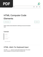 HTML Computer Code Elements