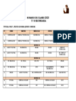 Horarios 5° B