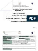 Planeacion de Acompañamiento - MATEMATICAS IV 2022 Momento 3