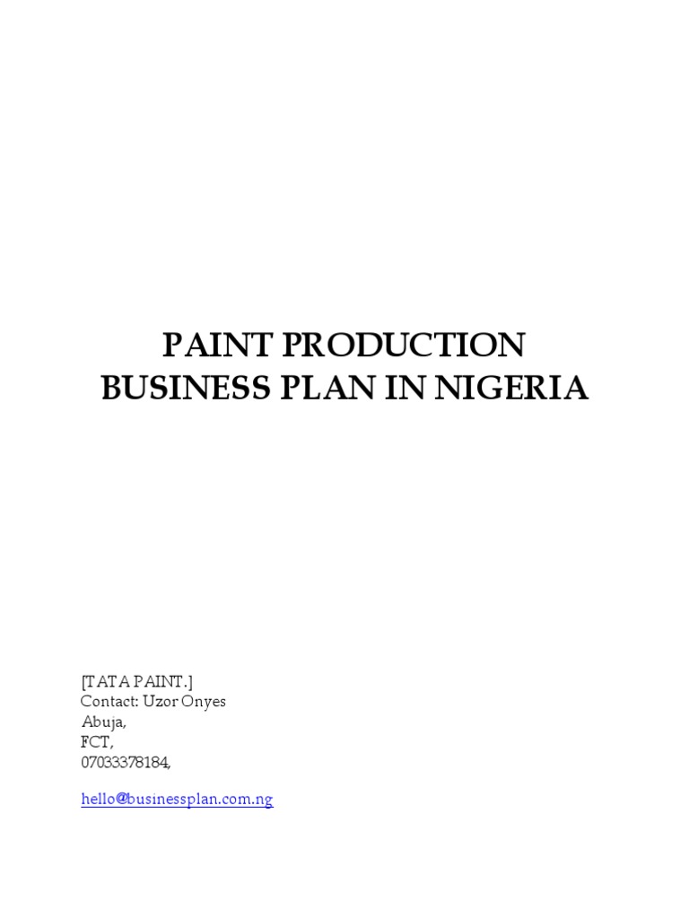 paint-production-business-plan-in-nigeria-pdf-nigeria-economies