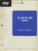 TD730 TD830 System Reference Manual Nov79