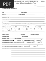 Import LC Application Form