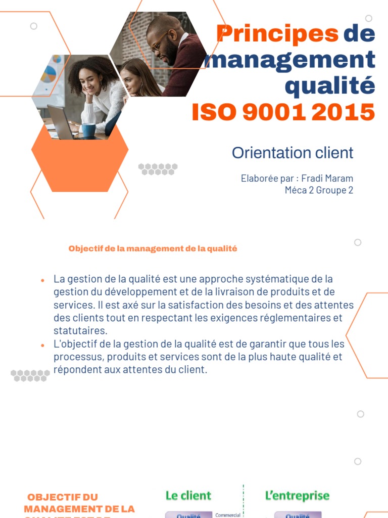 Principes de management qualité ISO 9001 | PDF | Management de la ...