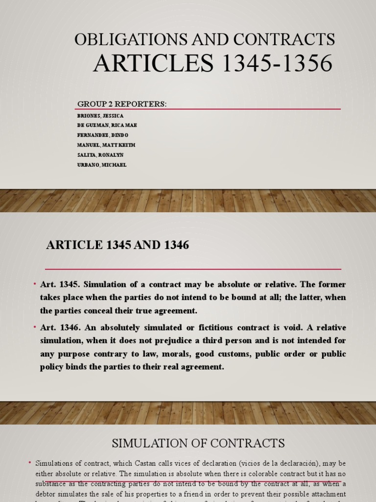 A Obligations And Contracts Presentation Pdf Consideration Civil