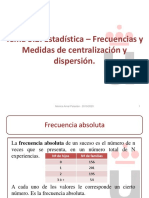 Presentacion Tema 3.2 Frecuencias y Medidas de Centralización y Dispersión