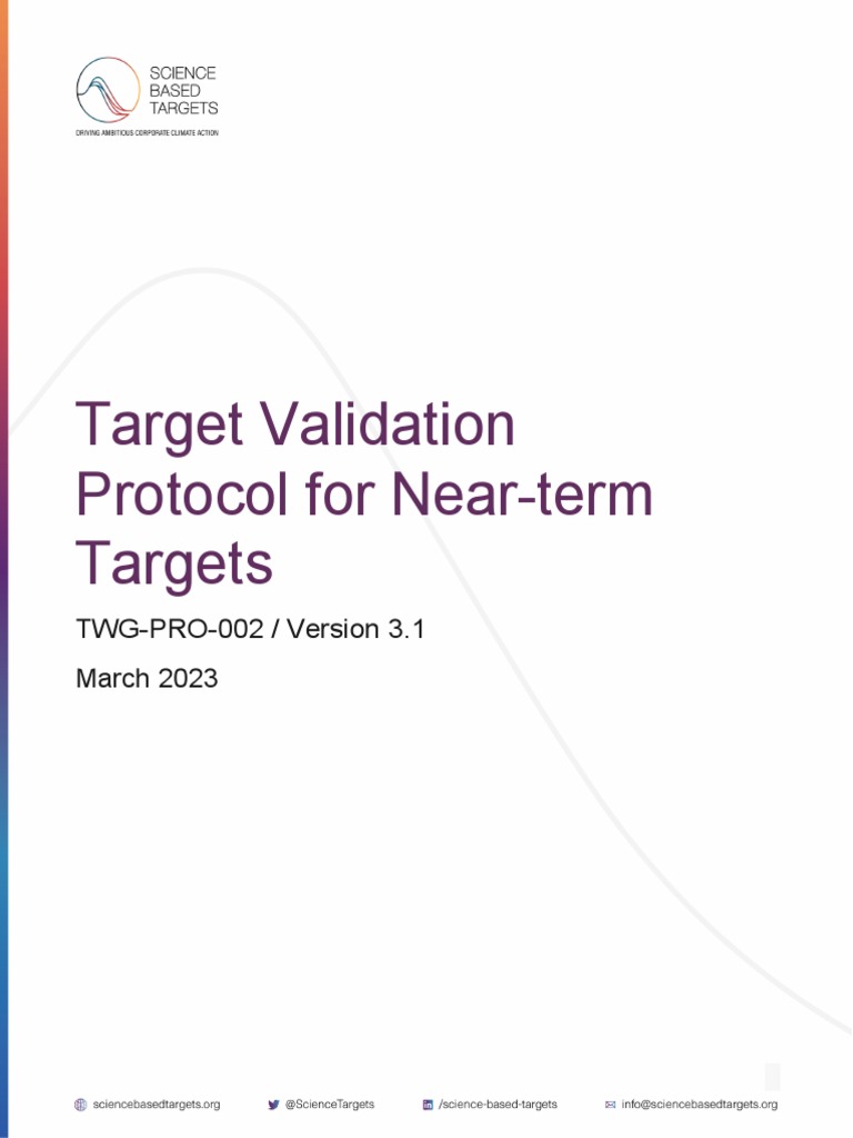 Target Validation Protocol PDF Climate Change Natural Environment