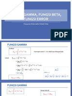 Fungsi Gamma, Beta, Error