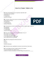 Chemistry Worksheet Class 9 On Chapter 1 Matter in Our Surroundings Set 1