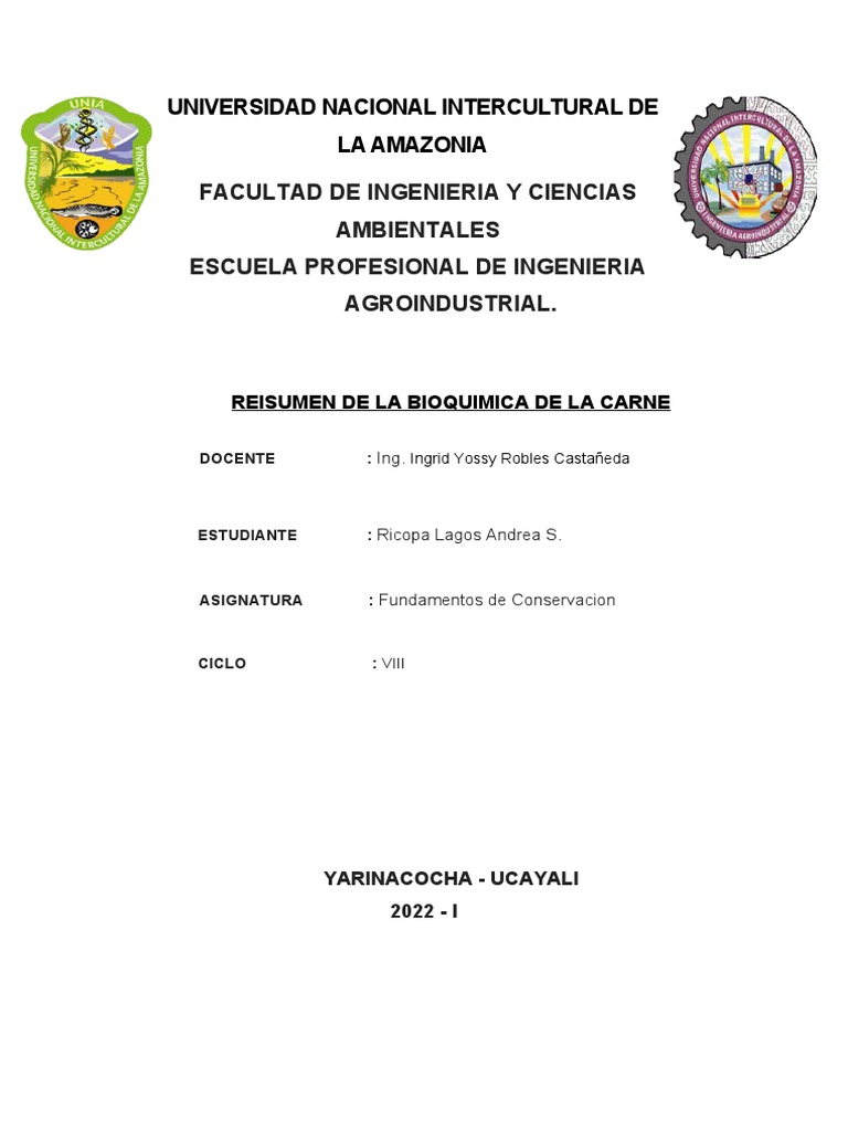 Bioquimica de La Carne PDF Músculo