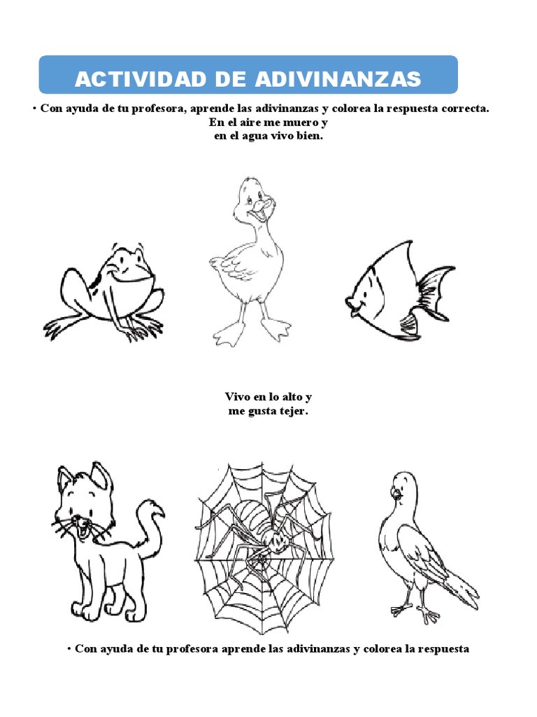 Actividades de Adivinanzas para Niños | PDF | Hogar, jardinería y ...
