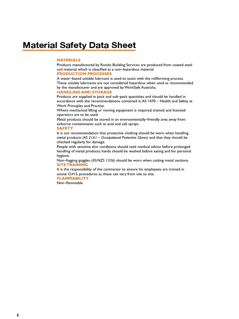 rondo-steel-stud-sds-pdf
