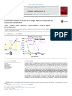 Coalescence Stability of Water-In-oil Drops