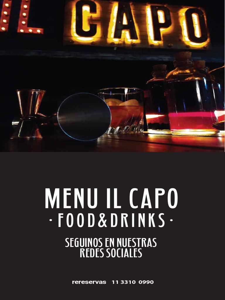 Menu Il Capo Bar PDF Pizza Eruca Sativa