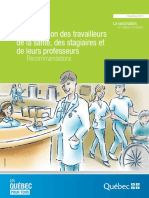 MSSS, Immunisation Des Travailleurs de La Santé, Des Stagiaires Et de Leurs Professeurs, 2013