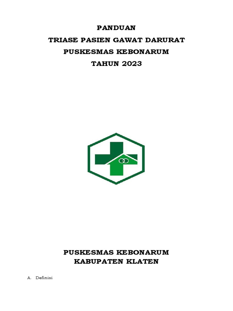 Panduan Triase Gawat Darurat Puskesmas | PDF | Sains & Matematika
