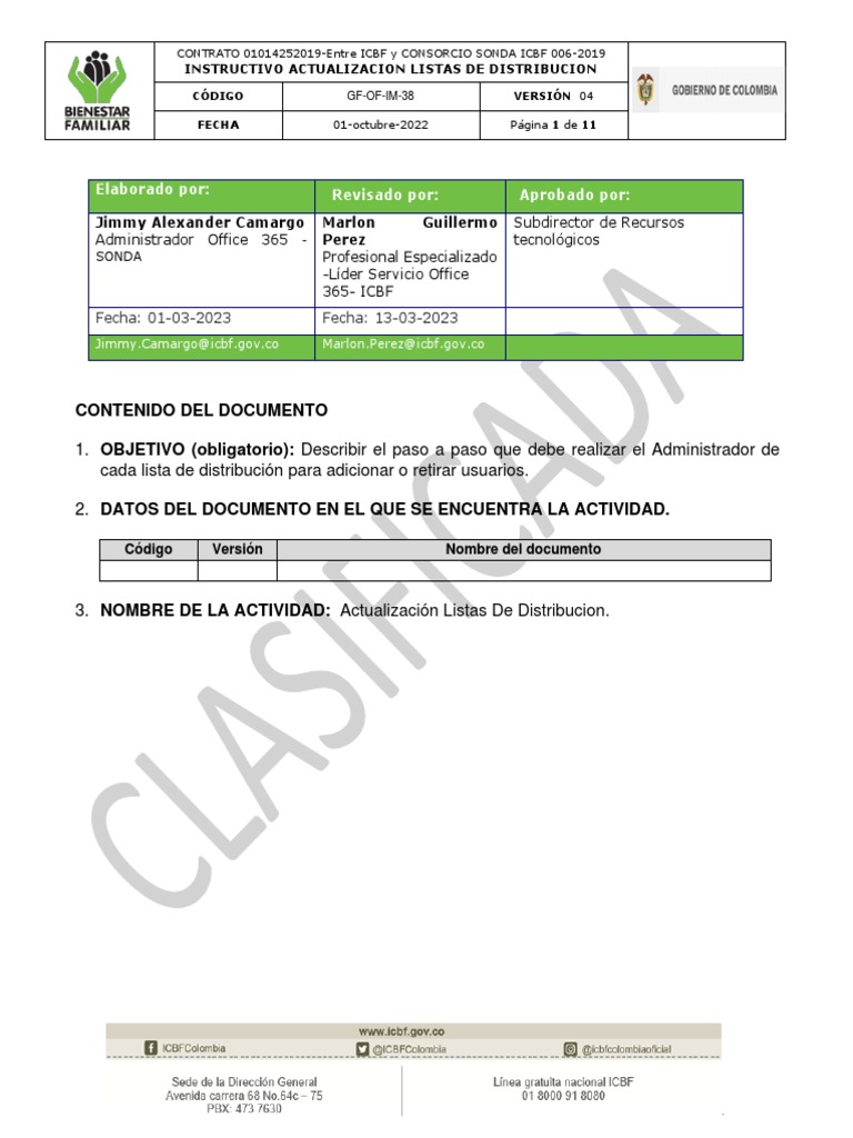 Instructivo para Listas de Distribución O365 | PDF | Distribución de ...