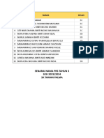 BIL Nama Kelas: Senarai Nama Prs Tahun 3 SESI 2023/2024 SK Taman Palma
