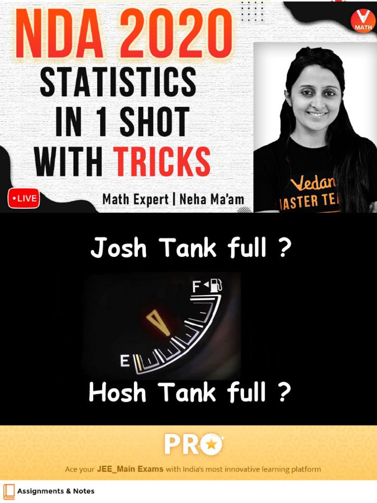 Nda+2020 ++Statistics+in+1+Shot+ | PDF | Mean | Standard Deviation