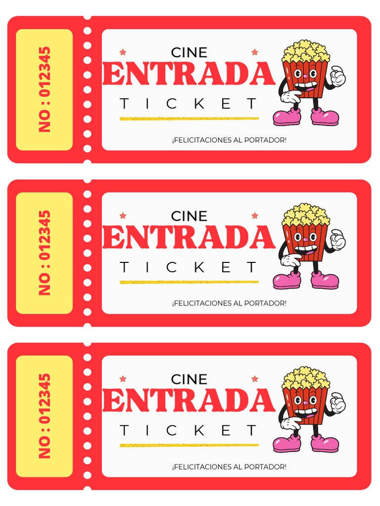 Red Yellow Playful Movie Theater Coupon | PDF