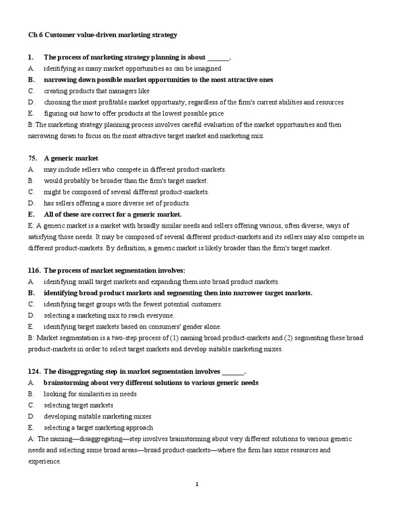Customer Value-Driven Marketing Strategy | PDF | Marketing | Brand