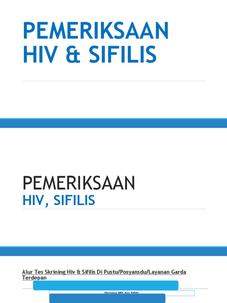 MI 3 Prosedur Tes Cepat HIVPemeriksaan HIV Dan Sifilis PDF