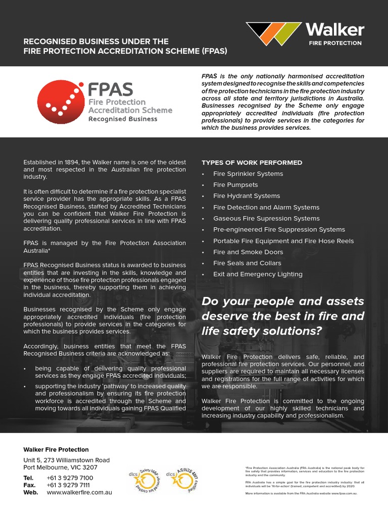 WFP Fpas PDF Firefighting Fire Protection