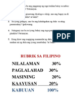 Rubrik Sa Filipino