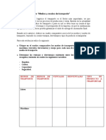 Cuadro Comparativo Modos y Medios de Trasporte