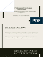 Factores Externos de La Empresa PRESENTACION