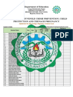 Attendance On Juvenile Crime Prevention