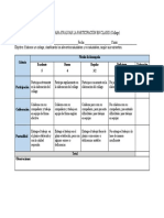 Rúbrica para Evaluar La Participación en Clases