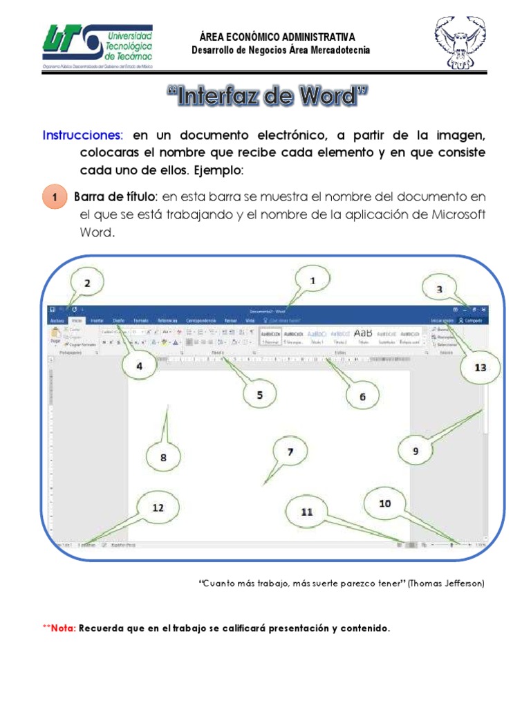 Diagrama De Interfaz De Word